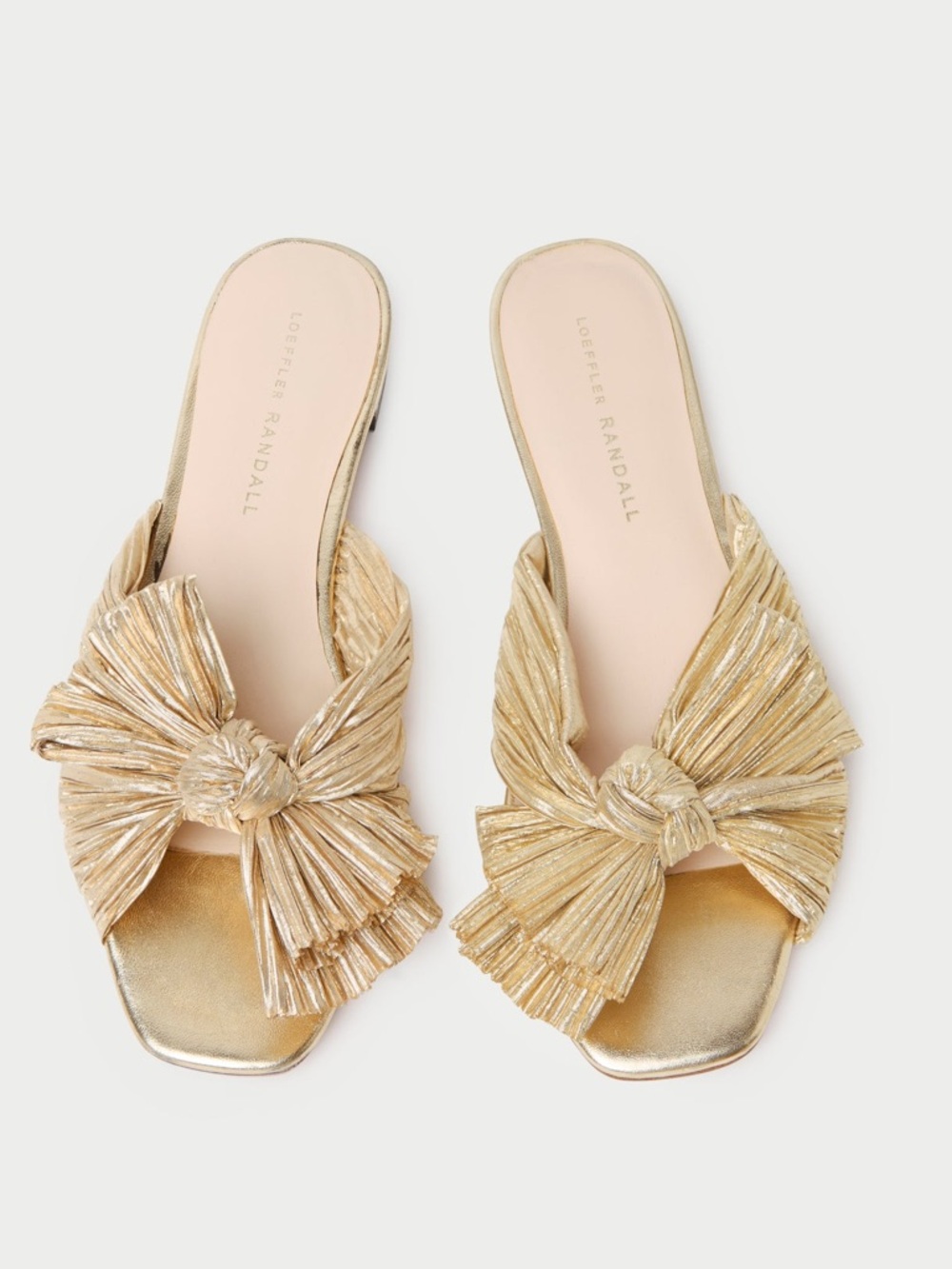Loeffler Randall Daphne Gold  Slide Sandals